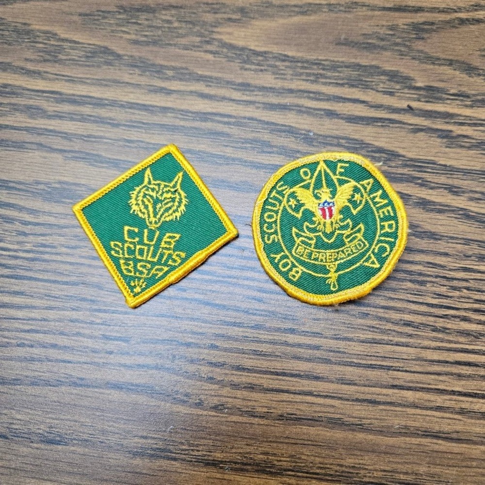 Vintage Cub Scouts BSA Boy Scouts of America Patches Lot‎ of 2 Green